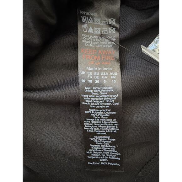 Nasty Gal Nessa Barrett 6 Premium Glass Stone Encrusted Strappy Mini Slip Dress - Picture 10 of 12